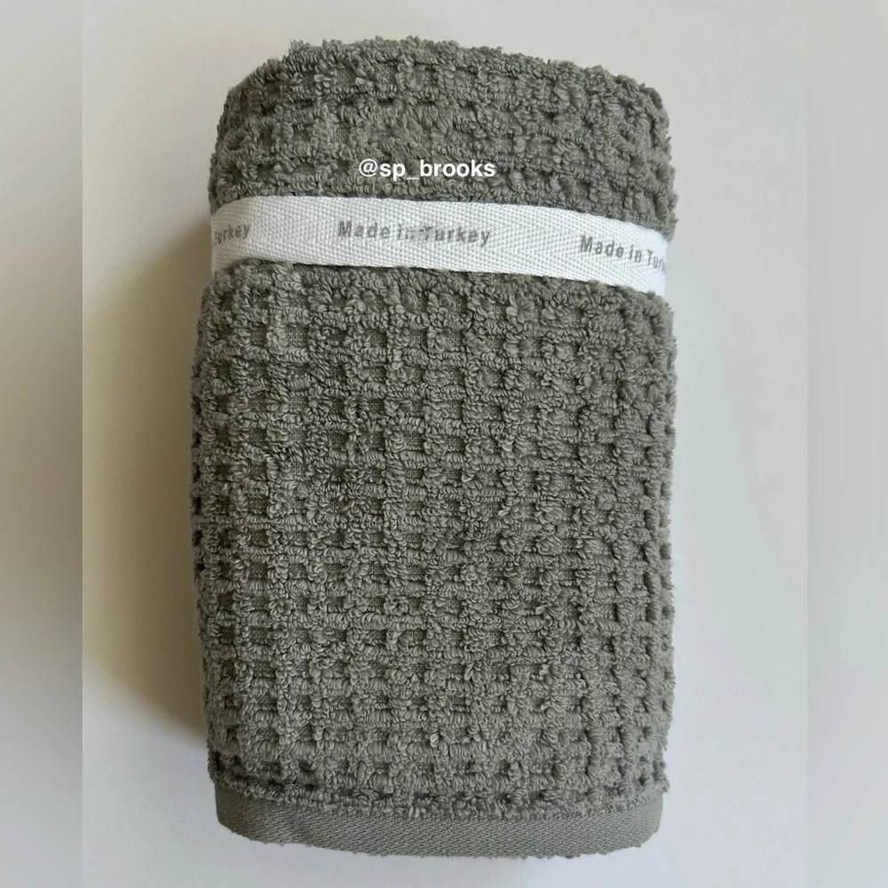 🎁2PC Hotel Balfour Hand Towel Set - Waffle - Gray Zero Twist Premium Cotton